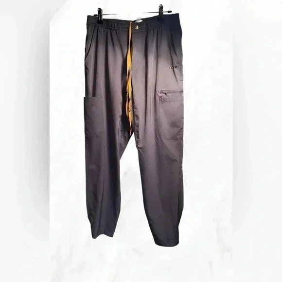Carhartt dark grey casual regular fit zip closure scrub flex  medical pants S - Picture 2 of 3